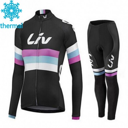 Completo Maglia Ciclismo + Calzamaglia 2015 CCC Liv Donna Winter Invernale N001